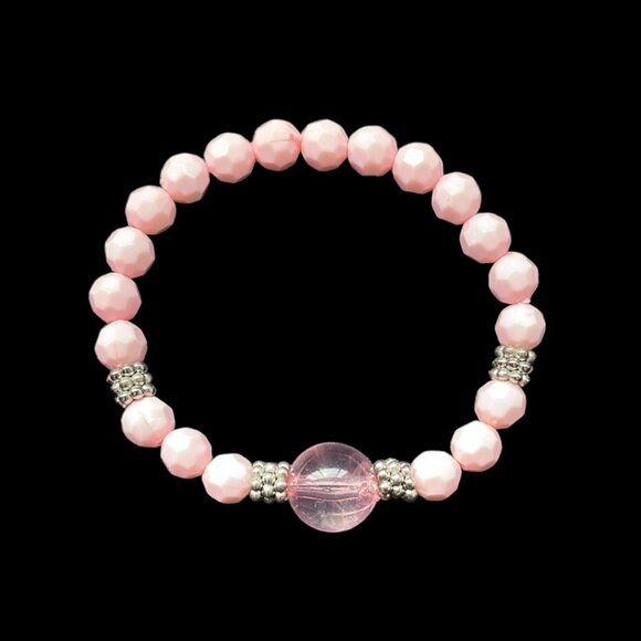 NWOT Elegant Pink Beaded Bracelet - Picture 1 of 9